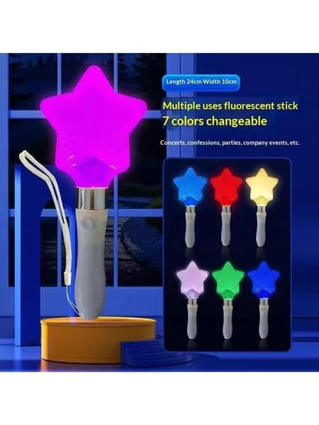 Party Concert Mini Light Stick Star Heart Shape Многоцветная светодиодная светящаяся палочка для декора ночных мероприятий