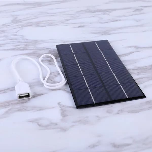 Солнечная панель USB 5 Вт 5 В с многослойными кремниевыми элементами и портативным дизайном