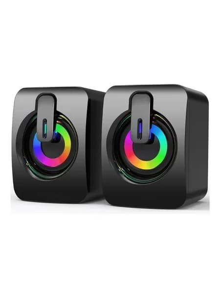 Компактный Мини-настольный RGB-динамик с питанием от USB, красочный световой компьютерный звук для использования геймерами в домашнем офисе