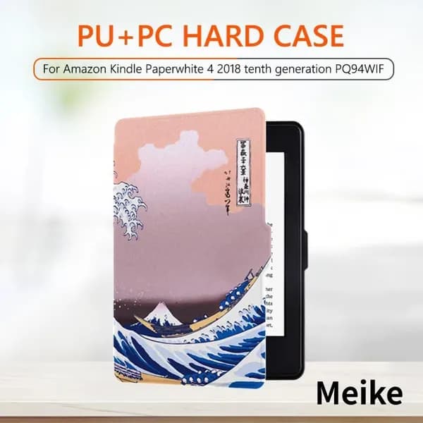 Чехол для Kindle Paperwhite 4 (2018, 10-го поколения, PQ94WIF) из матового ПУ и поликарбоната с художественной печатью