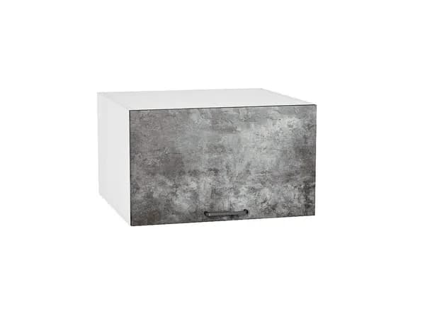 Шкаф верхний горизонтальный глубокий Флэт, цвет фасада Temple Stone 2S, цвет каркаса Белый, 358*600*574 мм (В*Ш*Г)