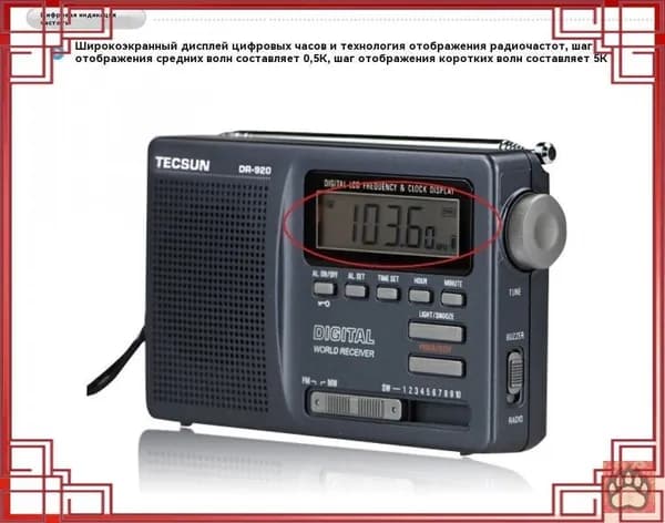Полнодиапазонный полупроводниковый радиоприемник Tecsun DR-920c железно-серого цвета Встроенный электрический комплект