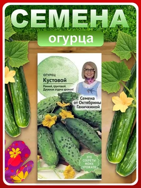 Семена огурцов ранних "Кустовой" 0,3 г для огорода, открытого грунта, теплицы, парника / Для консервации