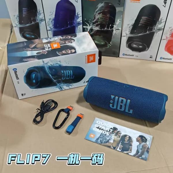 Умная колонка Портативная Bluetooth-колонка FLIP7 35 Вт, IP68, синяя, 1 шт