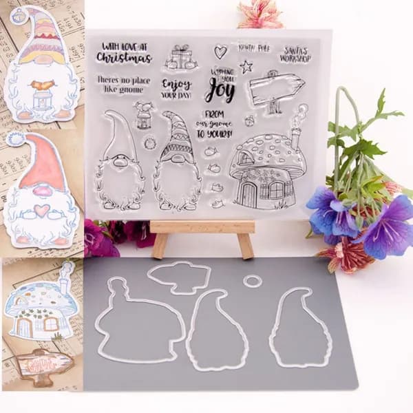 Прозрачные силиконовые штампы Christmas Clear Stamps для скрапбукинга и открыток, DIY