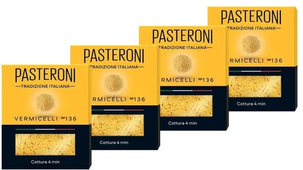 Макаронные изделия PASTERONI VERMICELLI №136 / Вермишель 400г*4штуки