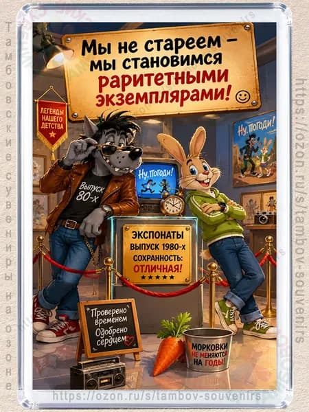 Магнит на холодильник "Ну погоди, раритет"