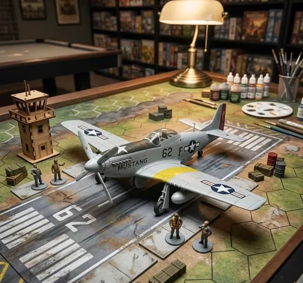 Цветная сборная модель самолета MUSTANG P-51D Fighter 4D 1:48 ВВС США серый