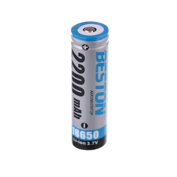 Аккумулятор для фонаря, лазерной указки 18650 BESTON Li-Ion (3.7V 2200 mAh с защитой