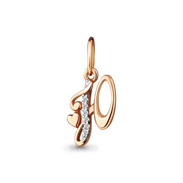 Aquamarine Подвеска Золото красное 585 пробы