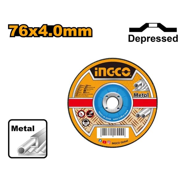 Круг шлифовальный по металлу INGCO MCD30276 76х4,0х10 мм Metal
