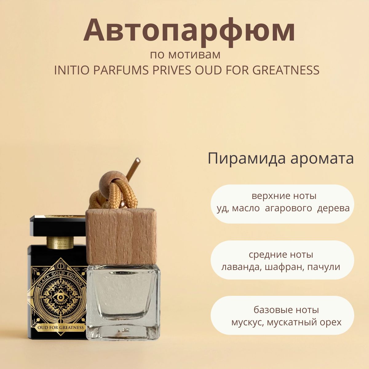 Ароматизатор автомобильный, Initio Parfums Prives - Oud for greatness, 8 мл