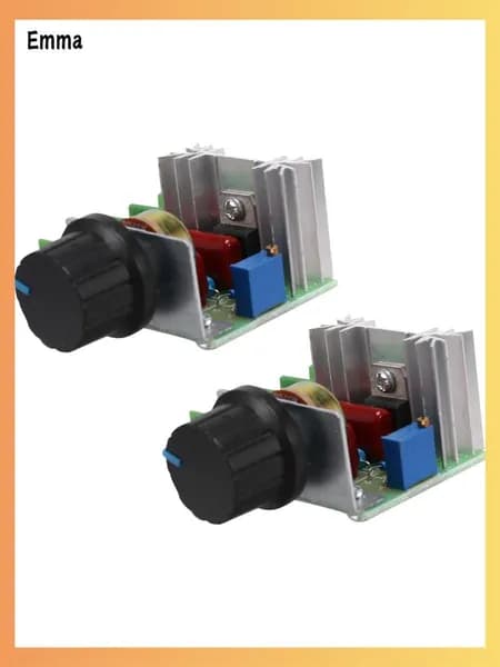 Регулятор скорости двигателя AC 220V, 2000W / Тиристорный контроллер мощности, 2 шт.
