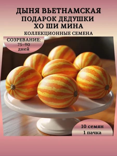 Коллекционные семена Дыни вьетнамской "Подарок дедушки Хо Ши Мина", 10 семян
