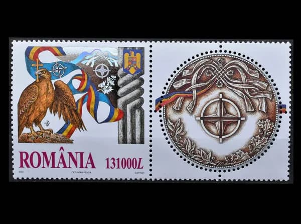 Почтовая марка Румынии 2002 г. "Участие Румынии в саммите НАТО, Прага", Фауна