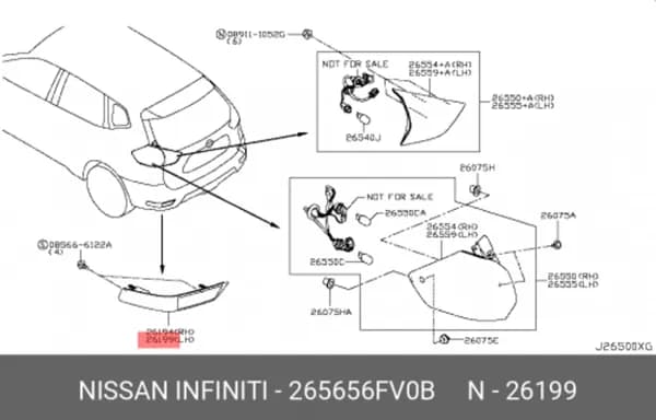 световозвращатель пл org (NISSAN 265656FV0B)