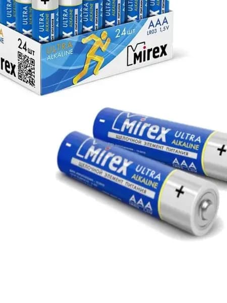 Mirex Батарейка AAA, L (щелочной) тип, 250 мА•ч, 1,5 В, 2 шт