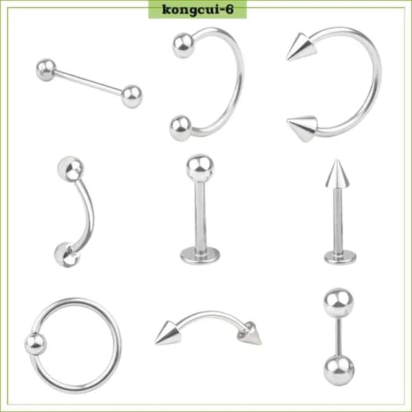 Nipple Ring, 9 в 1, гипоаллергенная сталь для пирсинга, для создания уникального образа
