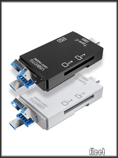 M1Считыватель USB 3.0 OTG 6 в 1 устройств чтения карт Secure Digital/TF Разветвитель-адаптер совместим с мобильного телефона Компьютер-белый