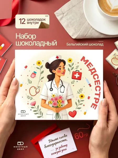 Подарок медсестре, шоколадный набор 60 гр