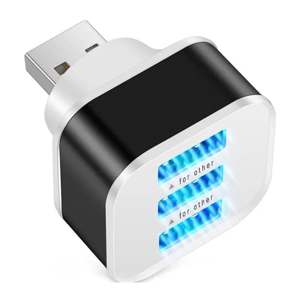 2.0 HUB extender 3-портовое зарядное устройство для USB-разветвителя-черный