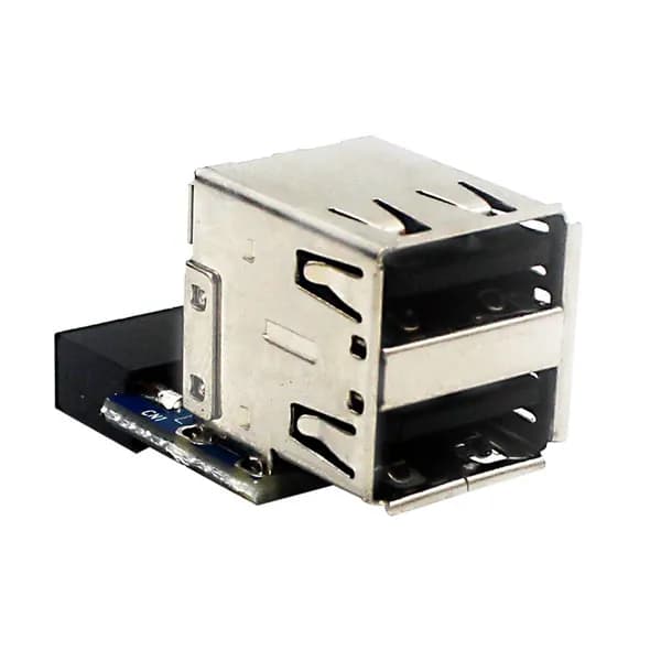 Переходник для материнской платы USB 2.0 с разъёмом 9 pin/10P, компактный, 28,5 12 15 мм
