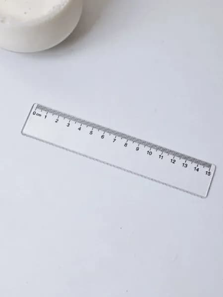 Линейка пластик школьная 15 см прозрачная