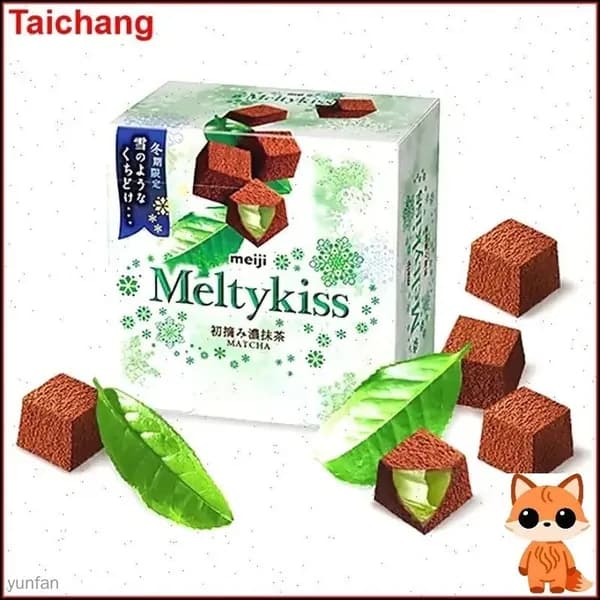 Японская версия шоколада Meiji Snow Kiss Milk Strawberry Matcha Heart, около 13 штук