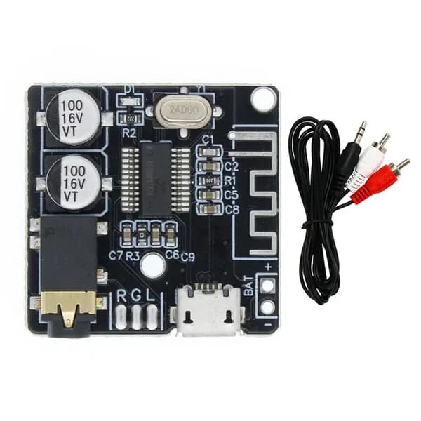 (A R Q K) Аудиоприемник BT5.0 + комплект аудиокабелей One-To-Two MP3 Bluetooth-декодер Автомобильный динамик без потерь, аудиоусилитель, плата модуля