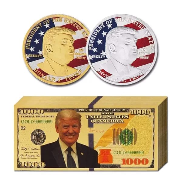 Памятная монета с тиснением Трампа