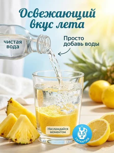 Растворимый напиток INVITE со вкусом ананаса , набор - 10 штук
