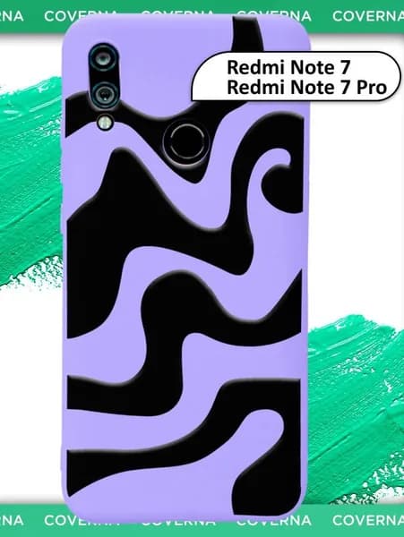 Чехол силиконовый с узором волна на Redmi Note 7, 7pro, для Редми Нот 7, 7 про