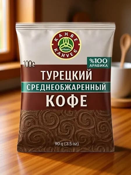 KAHVE DUNYASI "Turk Kahvesi" - КОФЕЙНЫЙ МИР Турецкий кофе 100 гр.