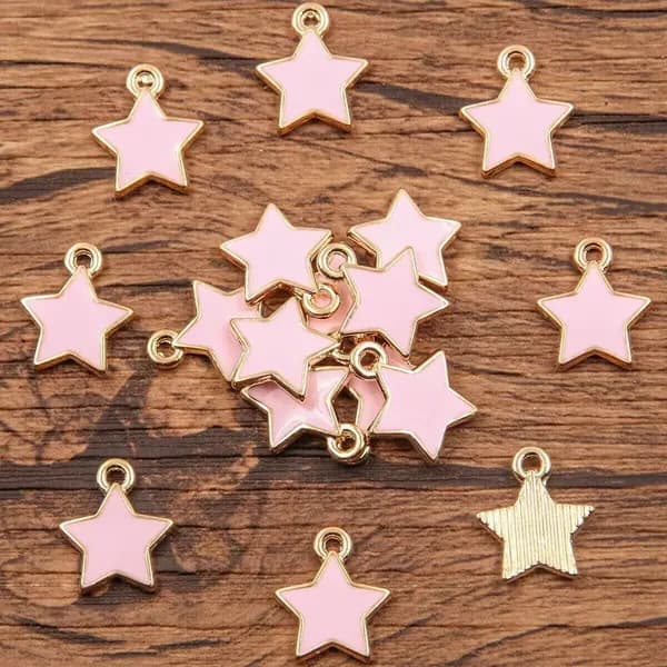 Подвеска в виде пятиконечной звезды 11*14 мм 20pcs