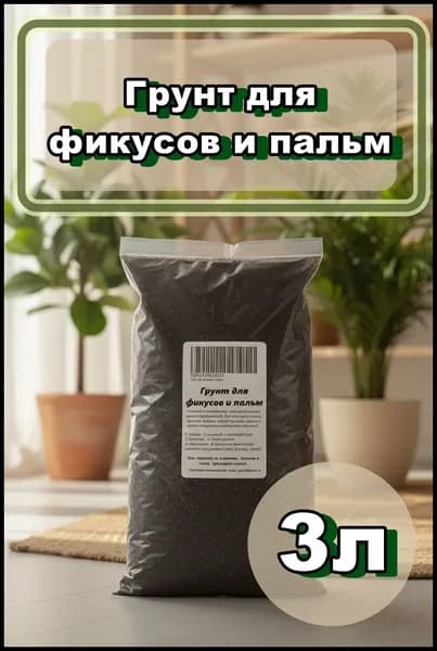 Грунт для фикусов и пальм 3 литра