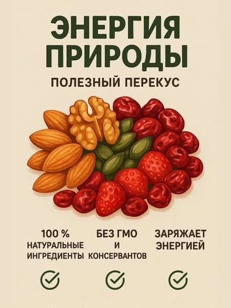 Смесь из орехов и сухофруктов, 100 г