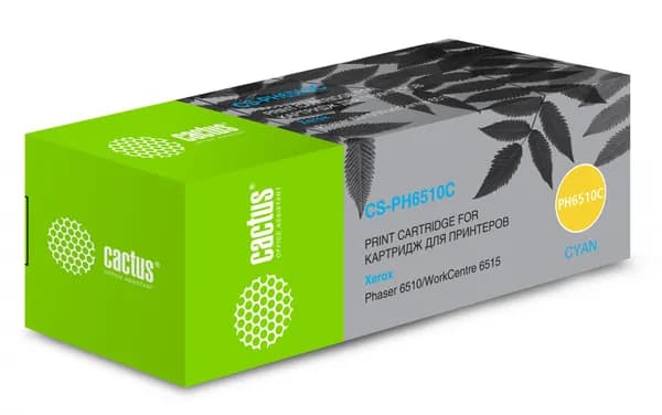 Картридж Cactus 106R03485 голубой, для XEROX Phaser 6510DN/WC 6515DN, ресурс до 2400 страниц (CS-PH6510C)