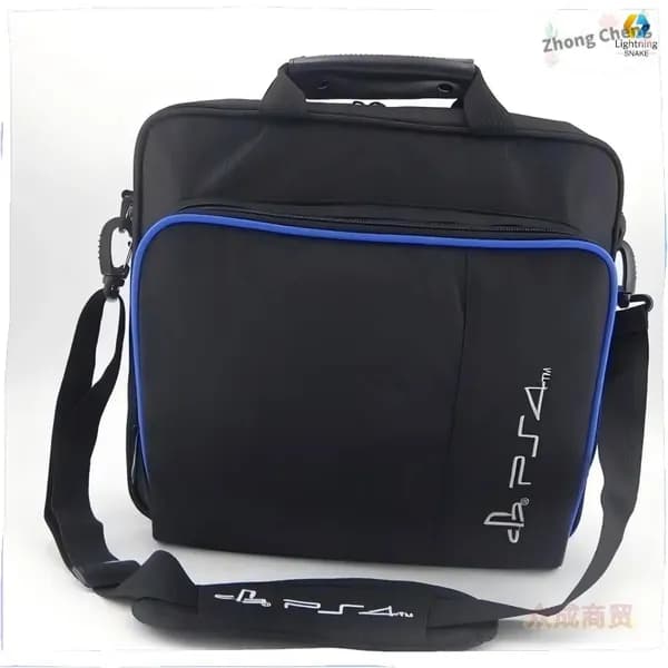 Cумка-чехол MyPads для переноски игровой консоли Sony Playstation 4 Slim черного цвета