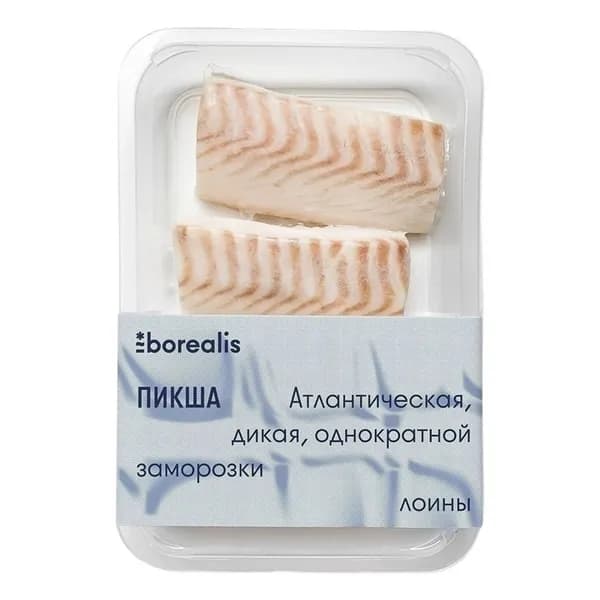 Пикша Borealis замороженная филе без кожи без кости 400 г