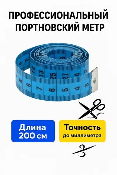 Сантиметровая лента 200см (сантиметр портновский 2 метра)