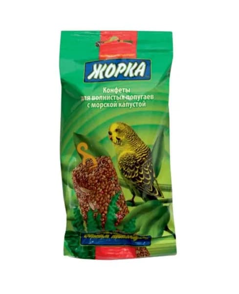 Жорка Конфеты для волнистых попугаев, с морской капустой, 2 шт в уп, 100 г, 1шт