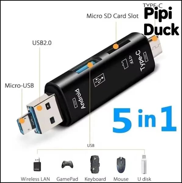 5 в 1 многофункциональный Usb 2.0 тип C/Usb /Micro Usb/Tf/SD карты памяти Reader OTG Card Reader адаптер мобильных телефонов аксессуары-НОВИНКА
