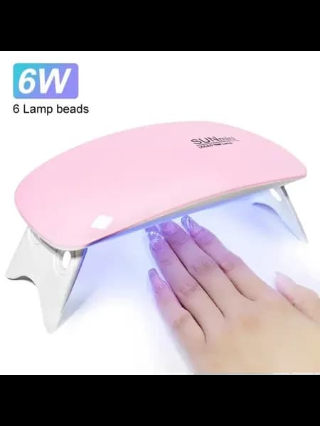 6W Mini Nail Dryer Machine Portable 6 LED UV Manicure Lamp