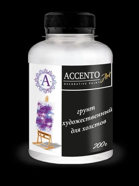 ACCENTOART Грунт акриловый художественный для холста белый 200г
