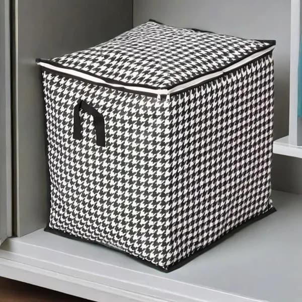 Кофр для хранения вещей 35x25x45 см 1 шт с крышкой слоновая кость