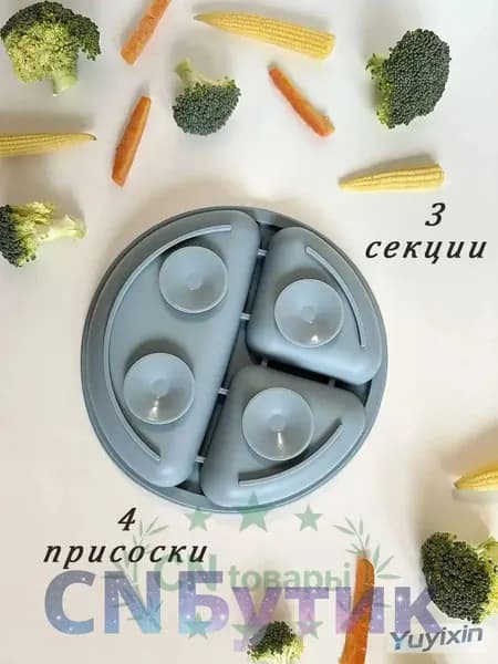 Тарелка 1 шт светло-синий