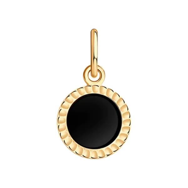 Золотая подвеска DIAMANT-ONLINE с агатом 585 пробы