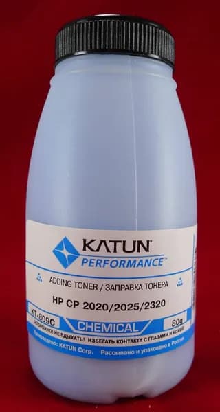 Тонер для принтера Katun, 80г, голубой, KT-809C