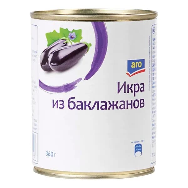 Икра ARO из баклажанов стерилизованная 360 г