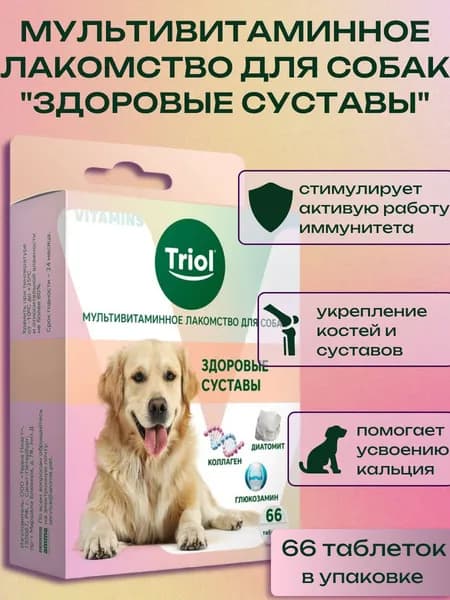 Мультивитаминное лакомство для собак "Здоровые суставы", 33г, Triol